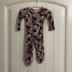 Kate Quinn Plum Floral Kids Footie